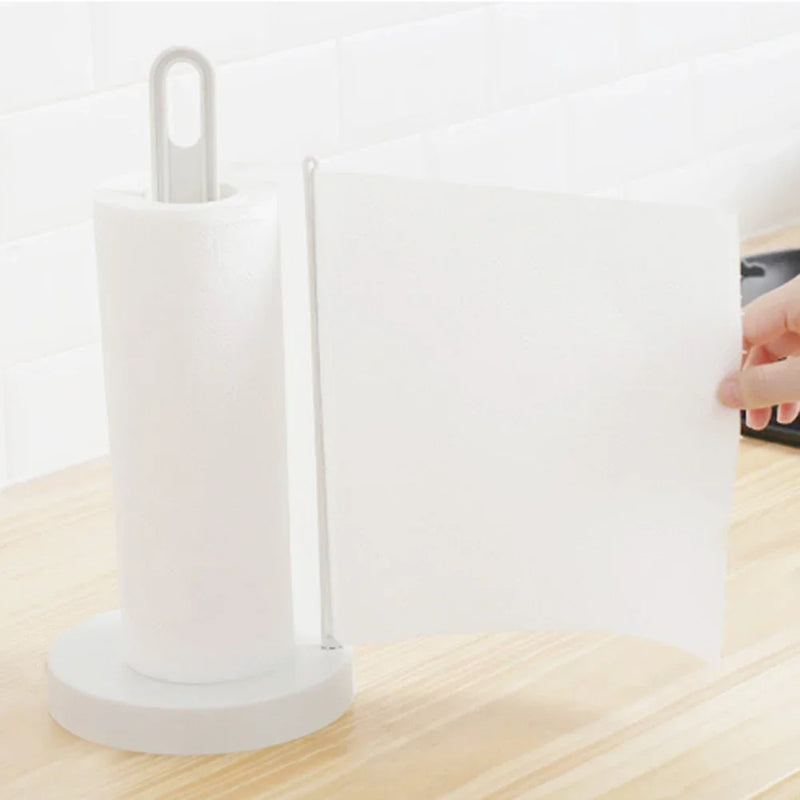 1 peçaCozinha Rolo de Papel Toalha-Suporte de Tecido Suporte de Guardanapos Estação Dispensadora 33*14,5cm Branco Cozinha,Bar de Jantar