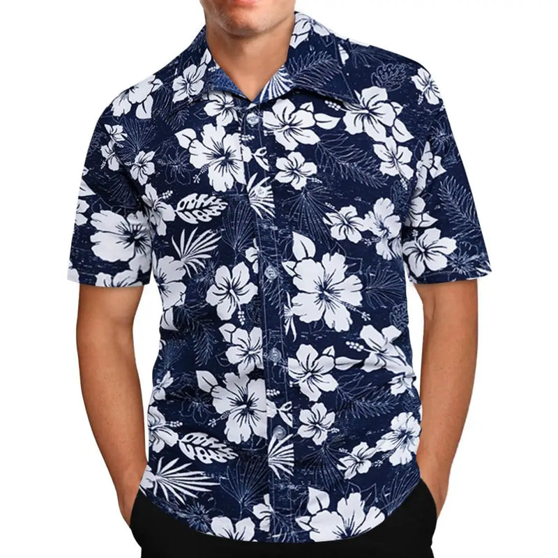 Camisa havaiana masculina Praia 5xl Manga curta Moda Tops Camiseta Homem Blusa Camisa