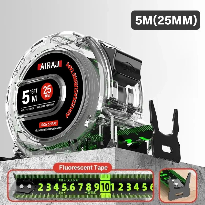 Fita métrica de 5 metros, régua de medição de precisão e durável, fita métrica precisa e clara