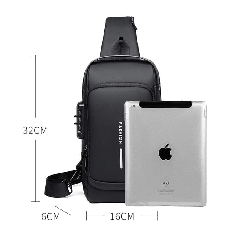 Mochila Anti-Furto com Senha USB Slim Bag Sucesso